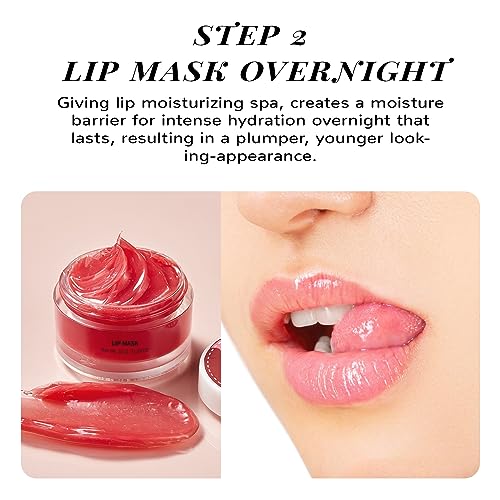 Strawberry Lip Scrub & Mask Set | Vitamin C Overnight Treatment