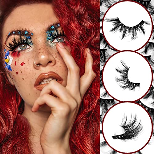 25MM Faux Mink False Eyelashes - 16 Pairs Dramatic Fluffy Lashes
