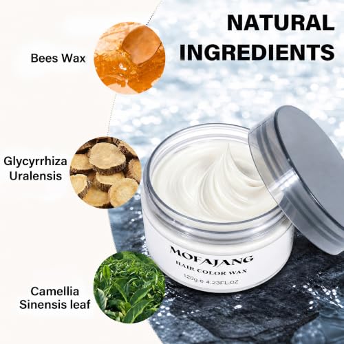 EFLY White Hair Color Wax - Washable Temporary Hair Dye for Kids & Adults, 4.23 oz