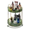 360 Rotating Makeup Organizer - 2 Tier Green Vanity Storage