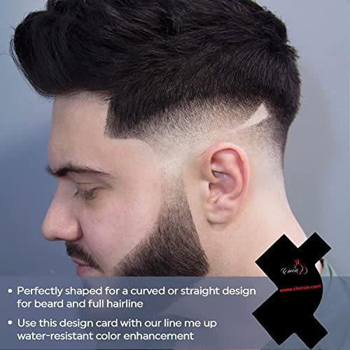 Hairline Enhancement Card Beard Line Up Shaping Tool Lineup Guide Perfect for Styling and Edging Shape Up Tool For Hairline Barber Multi-Use Hairline Fill In Design Card, Large