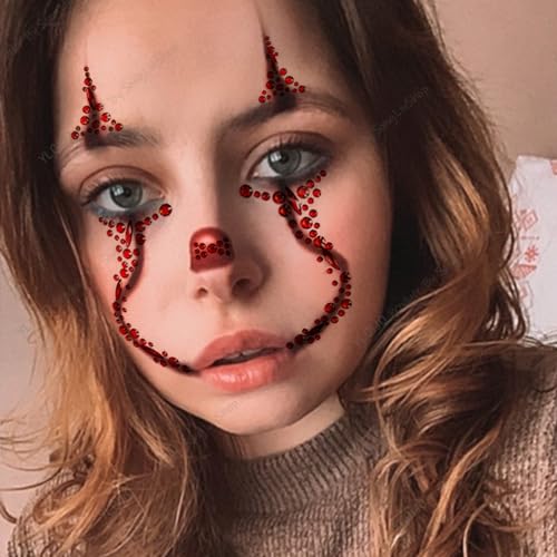 Face Gems Jewels Temporary Tattoos for Halloween