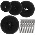 Hair Bun Maker Set - 4 Sizes with 20 Bobby Pins