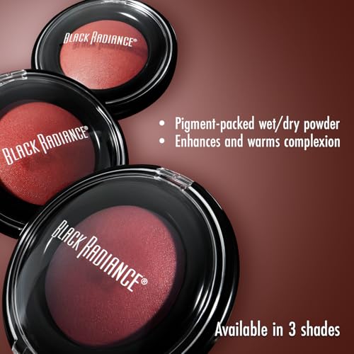 Black Radiance Artisan Color Baked Blush - Warm Berry 1 oz Natural Glow Makeup