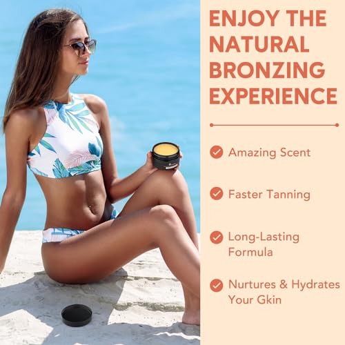 LUXELUX Intensive Tanning Balm Gel, Natural Tanning Accelerator Balm Gel,Brown Tanning Balm, 6.7 Fl Oz (200 ml) Natural Tanner Balm Gel, Fast Tanned, Effective Sunbeds, Outdoor Sun