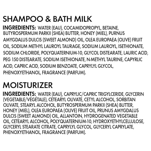 Shea Moisture Baby Care Set ? Relaxing Nighttime Shampoo & Bath Milk + Body Cream for Delicate Skin, Manuka Honey & Lavender (2 Piece Set)