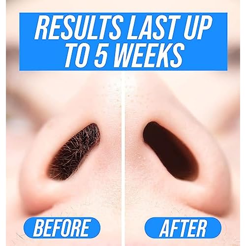 KENASHII Nose Wax Kit | 100 g Wax, 24 Applicators | Hair Removal Kit for Men and Women | Includes Balm Wipes and Mustache Guards | Lasts up to 5 Weeks