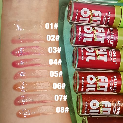 VolksRose 8pcs Lip Gloss Oil Set - Hydrating Plumping Lip Glow