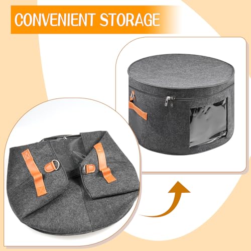 Wig Storage Boxes,Wig Travel Cases Foldable for Multiple Wigs for Men and Women,Yarn Organizer, Cosmetic Cabinet Storage Bag (Dark Grey)