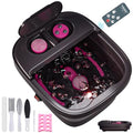 Collapsible Foot Bath, Foot Spa Bath Massager with Heat, Bubble, Remote Control, Temperature Control, 3 Pedicure Attachments, Feet Soaking Tub for Stress Relief