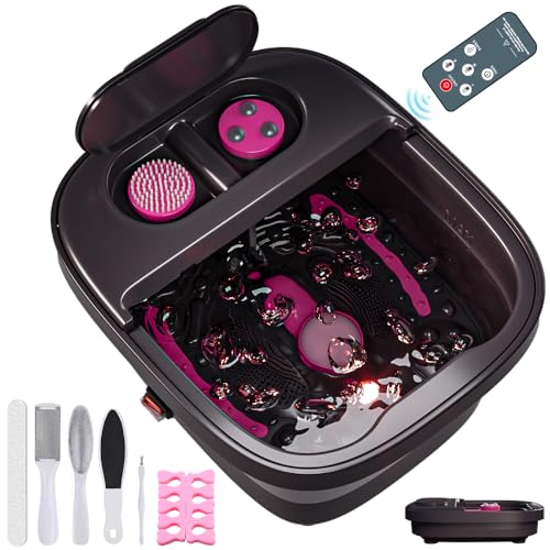 Collapsible Foot Spa Bath Massager with Heat & Bubbles