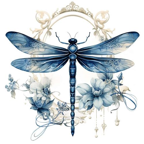 6 Pcs Watercolor Dragonfly Temporary Tattoos Hands Party Favors for Men Women Fake Tattoos Face Tattoos