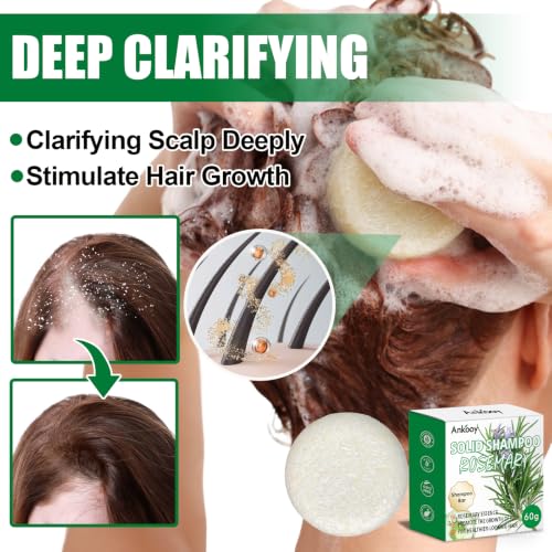 Rosemary Oil Shampoo & Conditioner Bars Set, Hair Growth