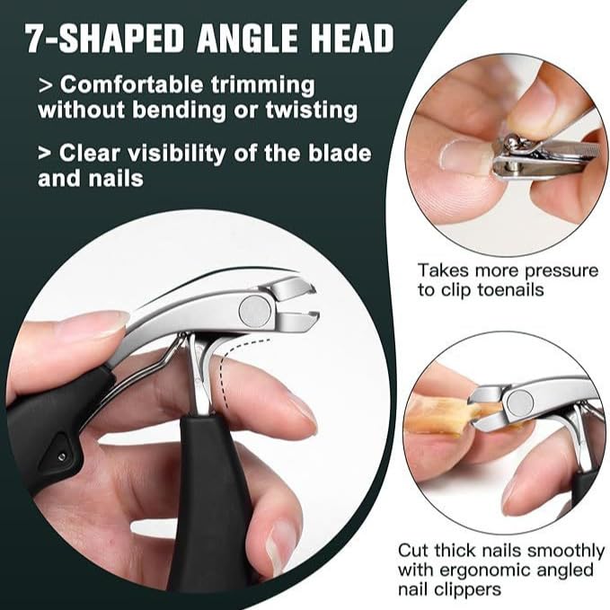 Heavy Duty Toe Nail Clippers with Long Ergonomic Handle