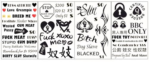 Queen of Spades Temporary Tattoo Stickers - 4 Sheets