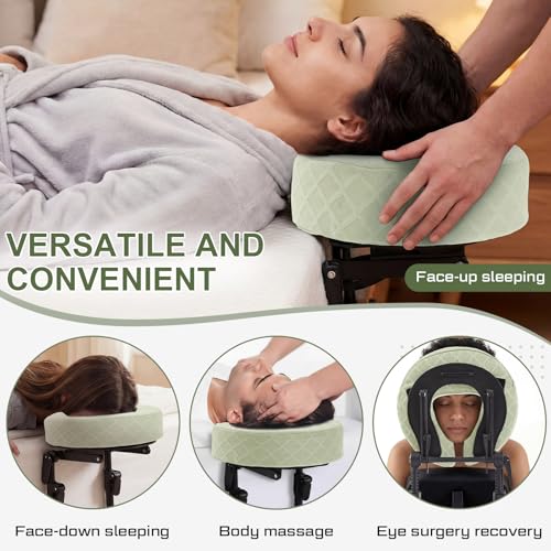 Qunclay Adjustable Massage Headrest for Bed, 5.5-17" Height