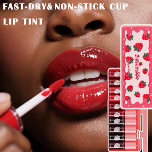 10-Color Hydrating Lip Tint & Cheek Stain Set