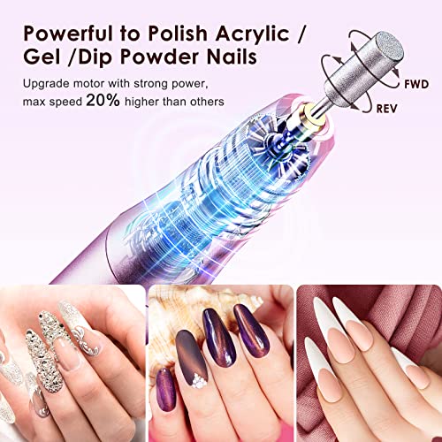 COSLUS C20 Cordless Nail Drill Machine | Electric Manicure Pedicure Kit