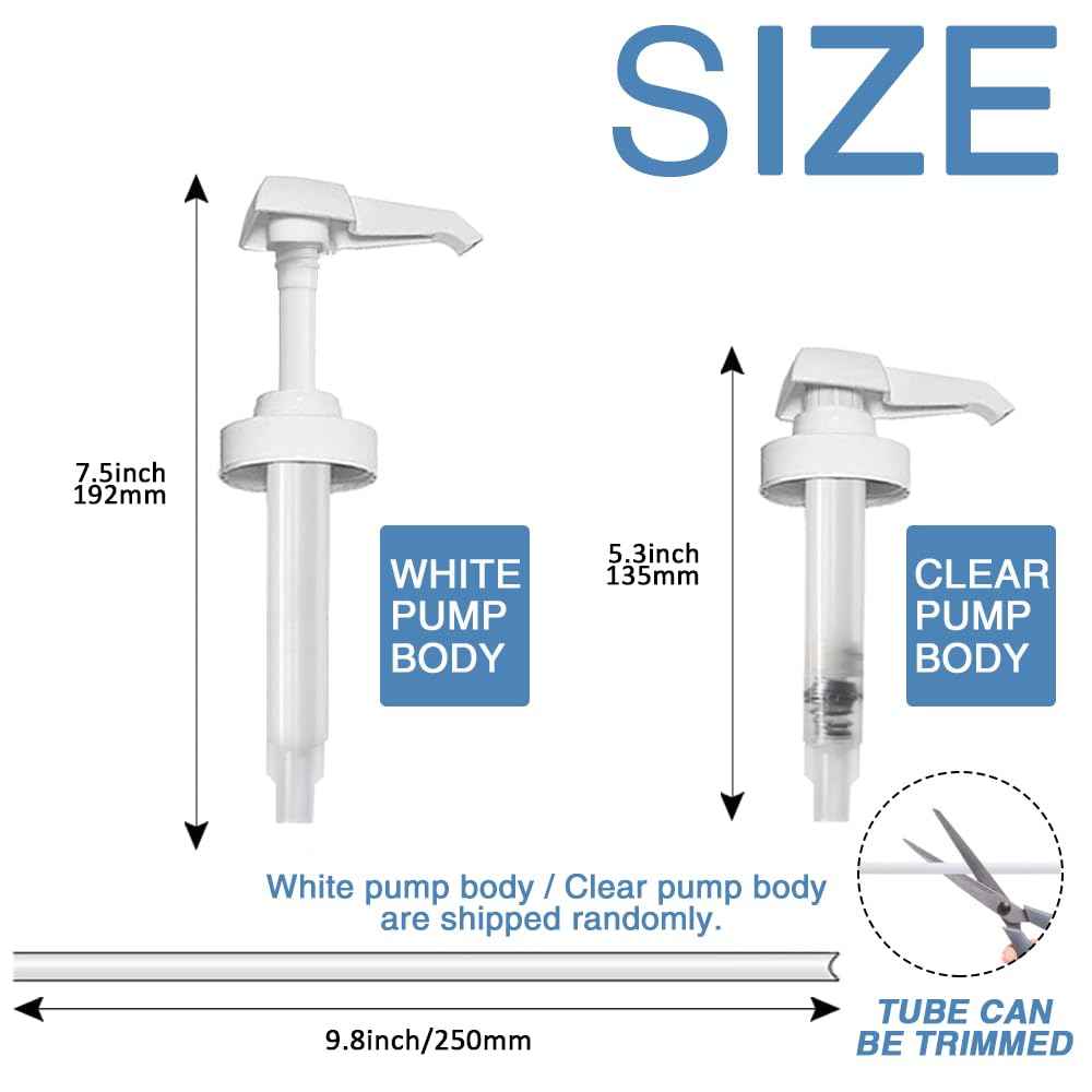 AMORIX 2 Pcs 38-400 Gallon Pump for Jug 10cc Dispensing Gallon Jug Pump Dispenser Lotion Gallon Shampoo Pump Top Replacement Black & White, Fits 1 Gallon Bottle 64oz 128oz Hand Sanitizer Containers