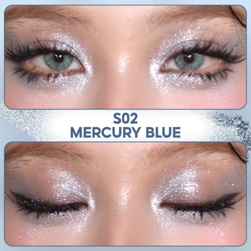COLORKEY Stardust Diamond Mono Eyeshadow, High-Pigment Single Eye Shadow with Diamond Sparkle, Long-Lasting, Waterproof, Smudge-Proof, Multi-Dimensional Shine, Enhances Eye Contour (S02)
