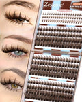 Brown Lash Clusters 12-18mm with Spikes & Bottom Lashes