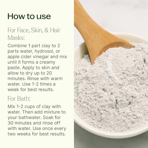 Plant Therapy Calcium Bentonite Clay 16 oz Detoxifying for Facials, Body Wraps, Baths, Foot Soaks, Hair Masks, and So Much More