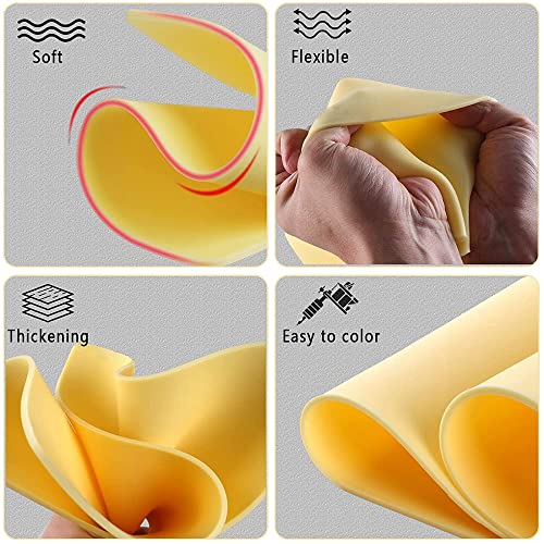 Tattoo Skin Practice - 3Pcs Tattoo Practice Skin 7.8x11.8" 3MM Tattoo Skin Double Sides Soft Silicone Pads Tattoo and Microblading Practice skin for Beginners and Experienced Tattoo Artists