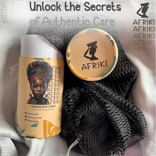 African Net Sponge Exfoliating Body Scrubber, Extra Long