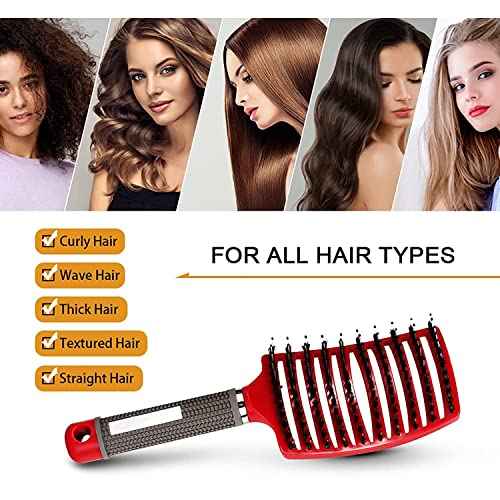 Magical Ultra Detangling Brush for Wet or Dry Hair, Detangler Brush, Fast Drying Styling Massage Hairbrush for Men, Women and Kids (New Gold)