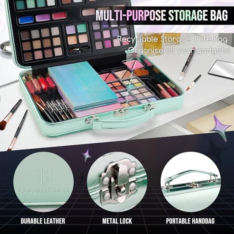 Color Nymph All-in-One Makeup Kit with Green Case & 54 Colors