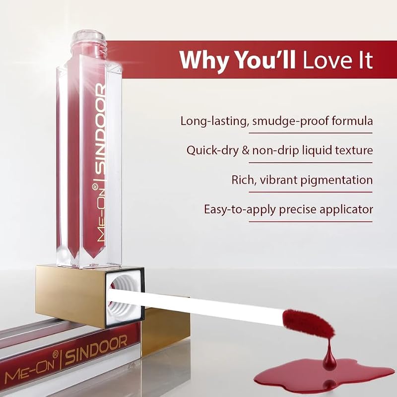 Maroon Herbal Liquid Sindoor - Traditional Maroon Eyeliner, 6ml