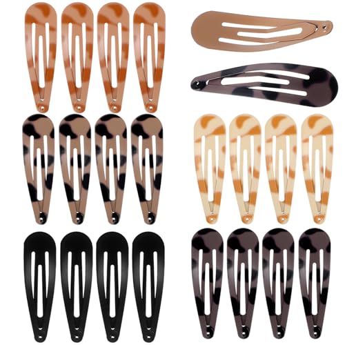20-Pack Metal No-Slip Mini Hair Clips for Women & Girls - Matte Finish, 1.89 Inch