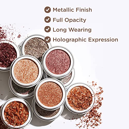 Touch in Sol Metallist Sparkling Foiled Pigment (#1 Cream Peach) - Diamond and Pearl Powders to Create Holographic Look - Dazzling Sparkles Gorgeous Glitter Eye Shadow