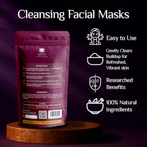 Cleansing Facial Mask - Deep Pore Detox & Brightening Face Mask for Oily and Combination Skin, 100g
