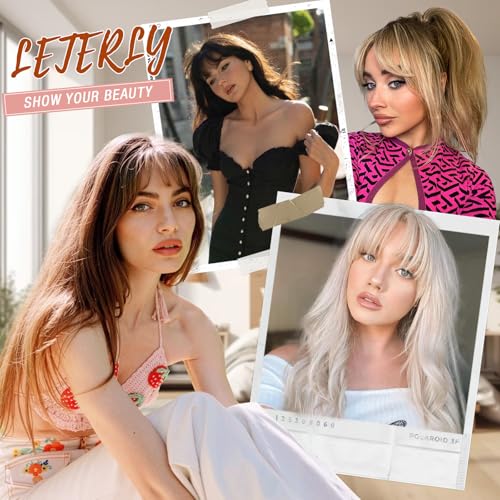 Clip-In Wispy Bangs with Temples for Women Ash Blonde