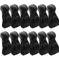 Wheebo 12PCS Silky Durags for Men Women Waves, Satin Do Rags Pack Headwraps Skull Caps with Long Tail and Wide Straps