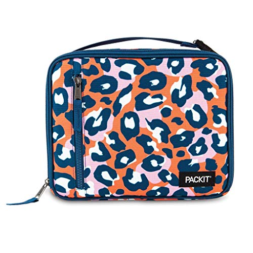 PackIt Freezable Classic Lunch Box, Wild Leopard Orange