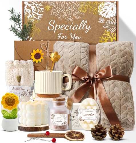 Sunflower Spa Gift Basket for Women – 11-Piece Self Care Set