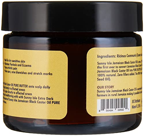 Sunny Isle Jamaican Black Castor Oil Pure Butter Coconut, Brown, 2 Fluid Ounce