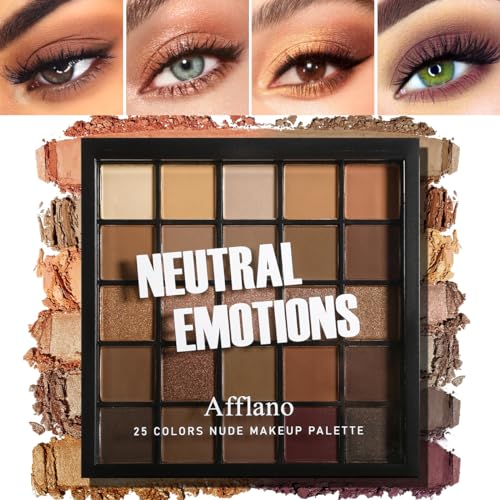 25-Color Nude Eyeshadow Palette - Matte & Shimmer