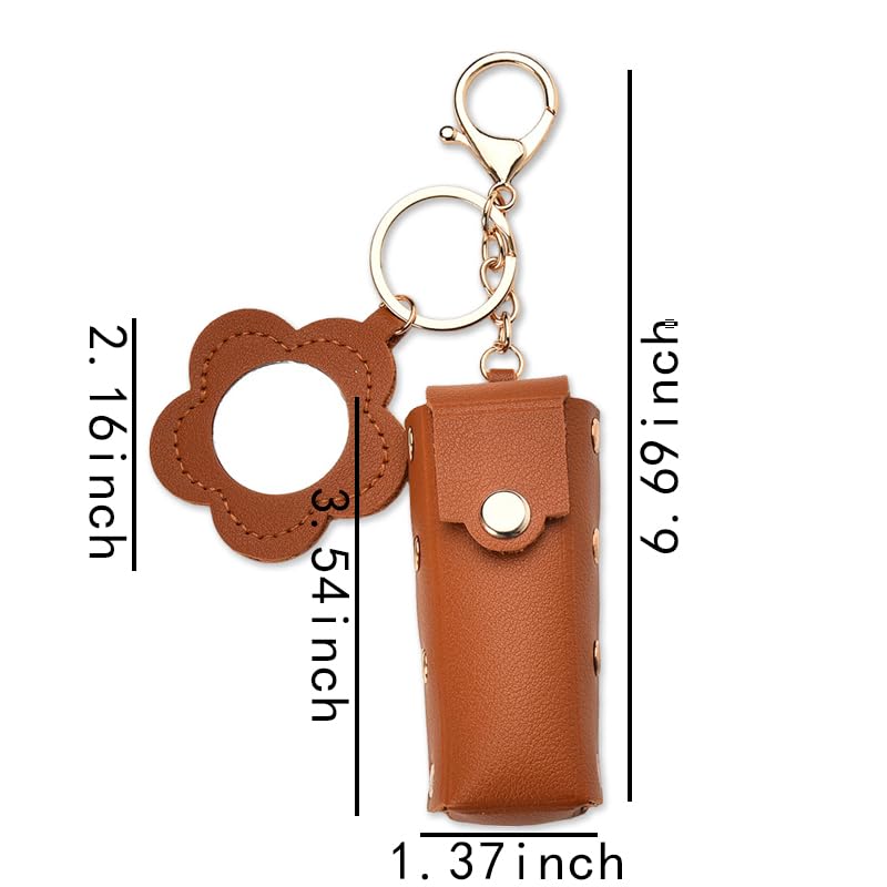 Sisadodo Lip Oil Lipstick Case with Mirror Keychain