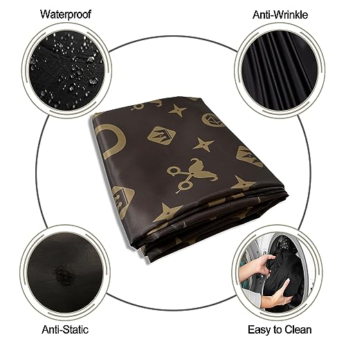Professional Barber Cape 63"x56" with Snap Closures - Brown