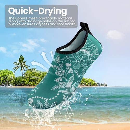 SEEKWAY Water Shoes Women Men Adult Quick-Dry Aqua Socks Barefoot Non Slip for Beach Swim River Pool Lake surf Black SK002(U)