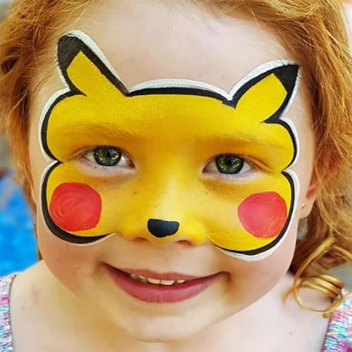 Yellow Face Paint Stick - Washable Cream Makeup for Halloween
