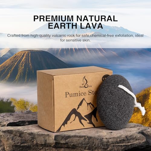 Natural Volcanic Lava Pumice Stone Set - 3-Pack Foot Scrubber for Calluses
