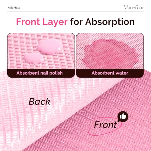 MelodySusie Disposable Nail Mats 50Pcs 18" x 13" - Absorbent Salon Pads