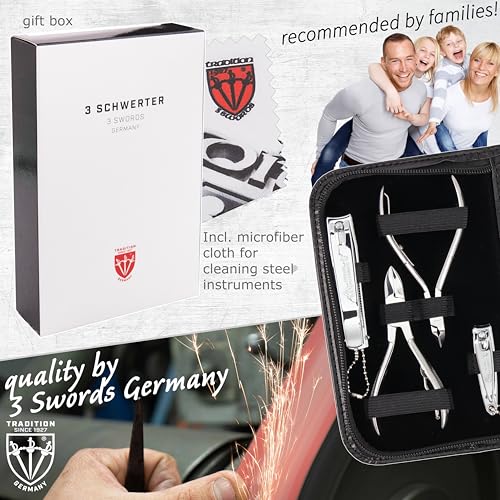10-Piece Manicure Pedicure Grooming Kit in Leather Case