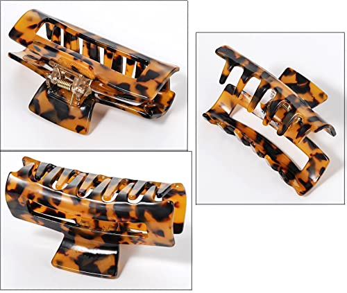 4Pcs Hair Claw Clips, Acetate Banana Barrettes for Women