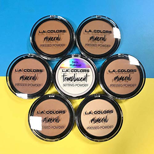 L.A COLORS Mineral Pressed Powder (Light Ivory) (Pack of 3)
