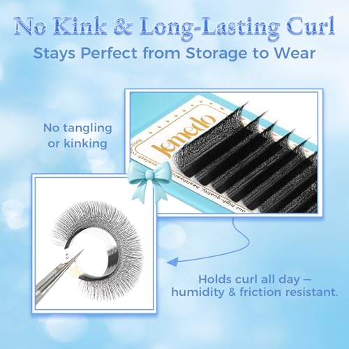 4D W-Shape Premade Fan Lash Extensions 0.07mm C/D/M Curl